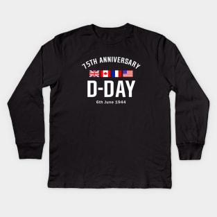 D Day 75th Anniversary Kids Long Sleeve T-Shirt